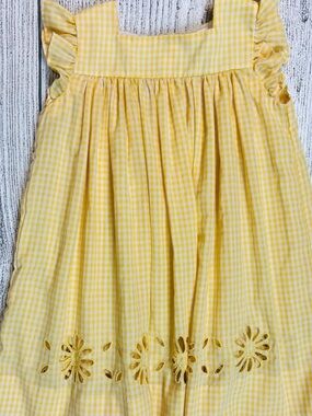 Sunshine Gingham Eyelet Girls' Dress